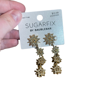 SUGARFIX By BAUBLEBAR Gold Tone Star Sparkly Dangle Earrings ✨2/15$✨